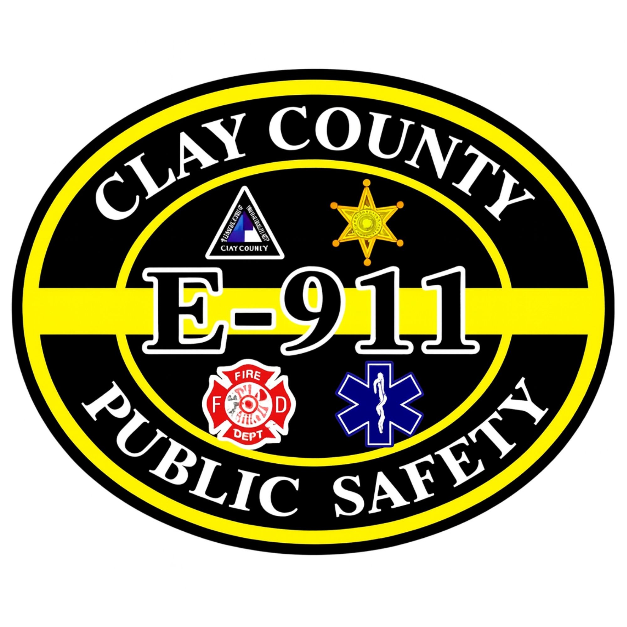 Clay County Public Safety E-911 seal