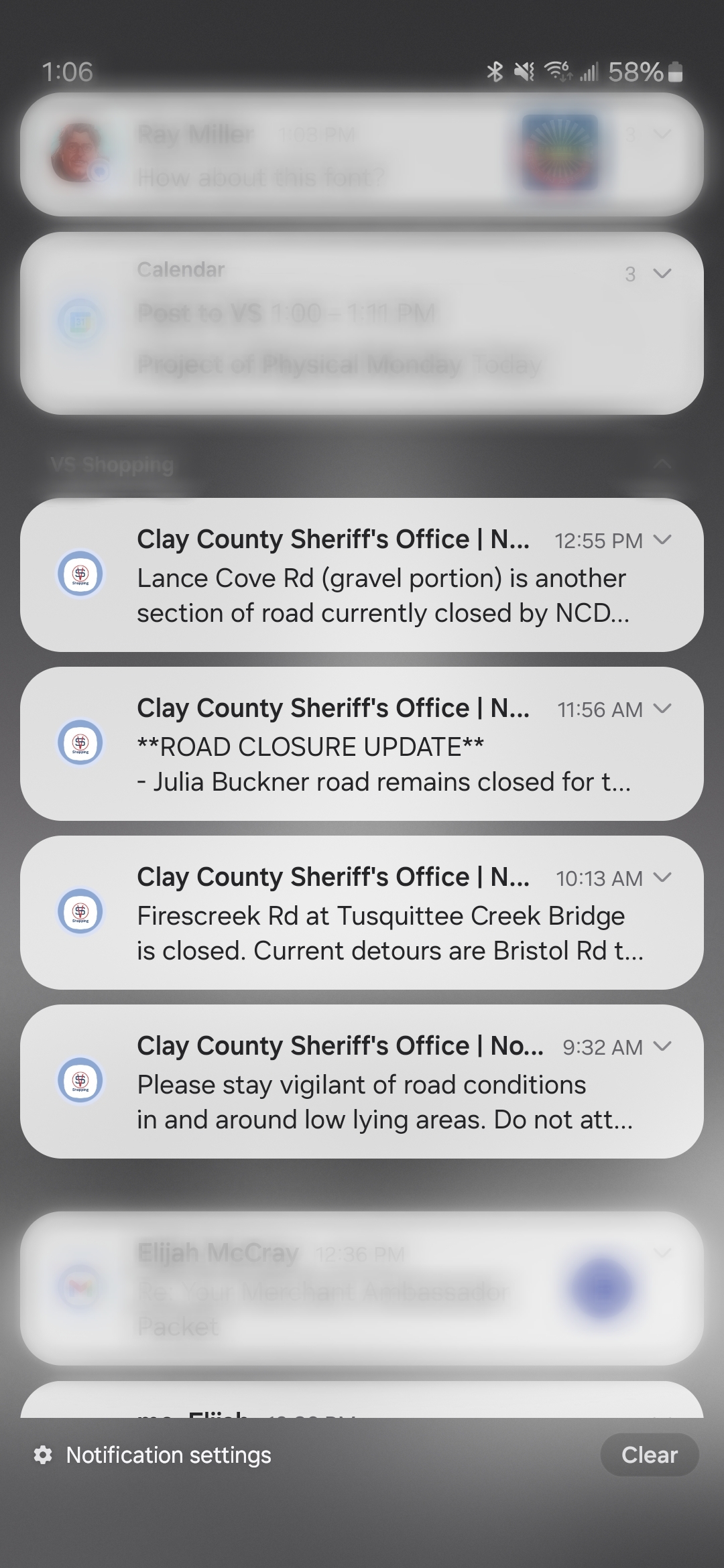 Lock Screen Notification Example